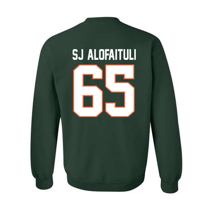 Miami - NCAA Football : Seuseu "SJ" Alofaituli - Classic Shersey Crewneck Sweatshirt-1
