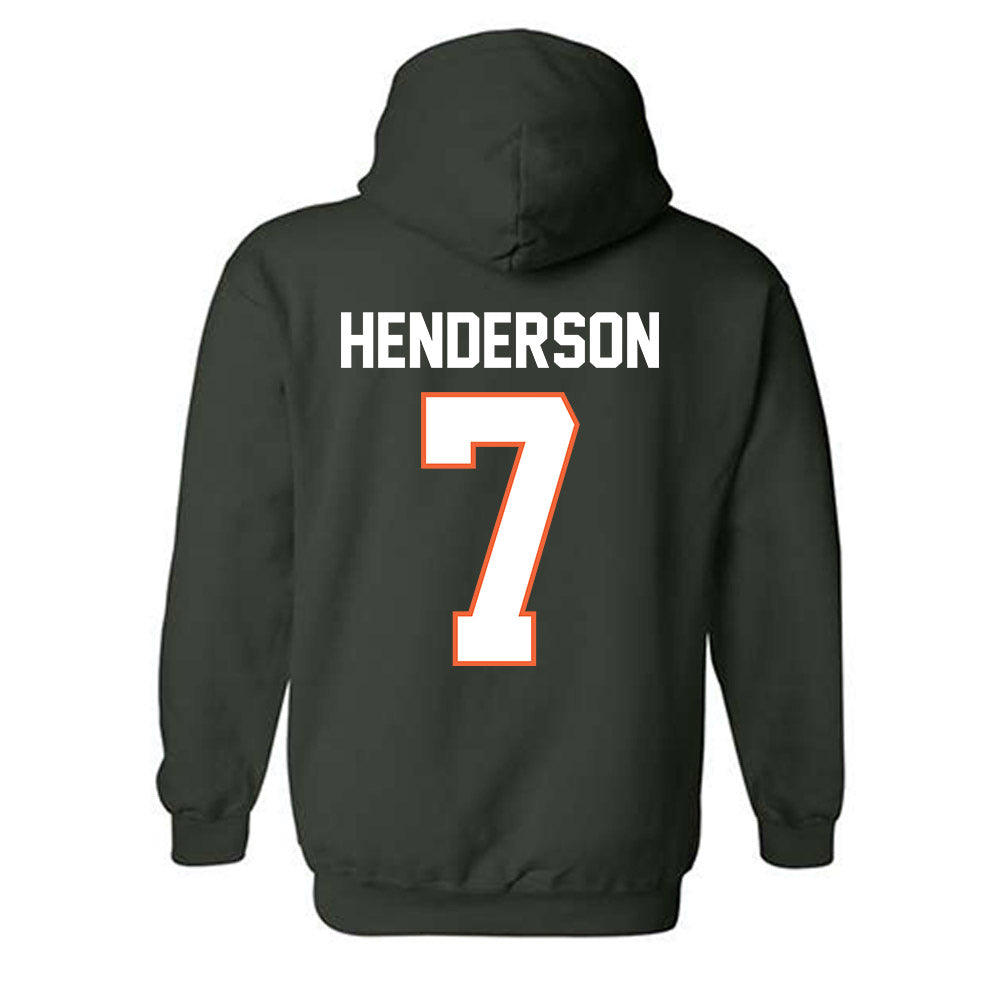 Miami - NCAA Men's Basketball : Shelton Henderson - Classic Shersey Hooded Sweatshirt-1