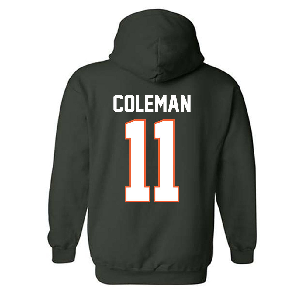 Miami - NCAA Football : Dereon Coleman - Classic Shersey Hooded Sweatshirt-1