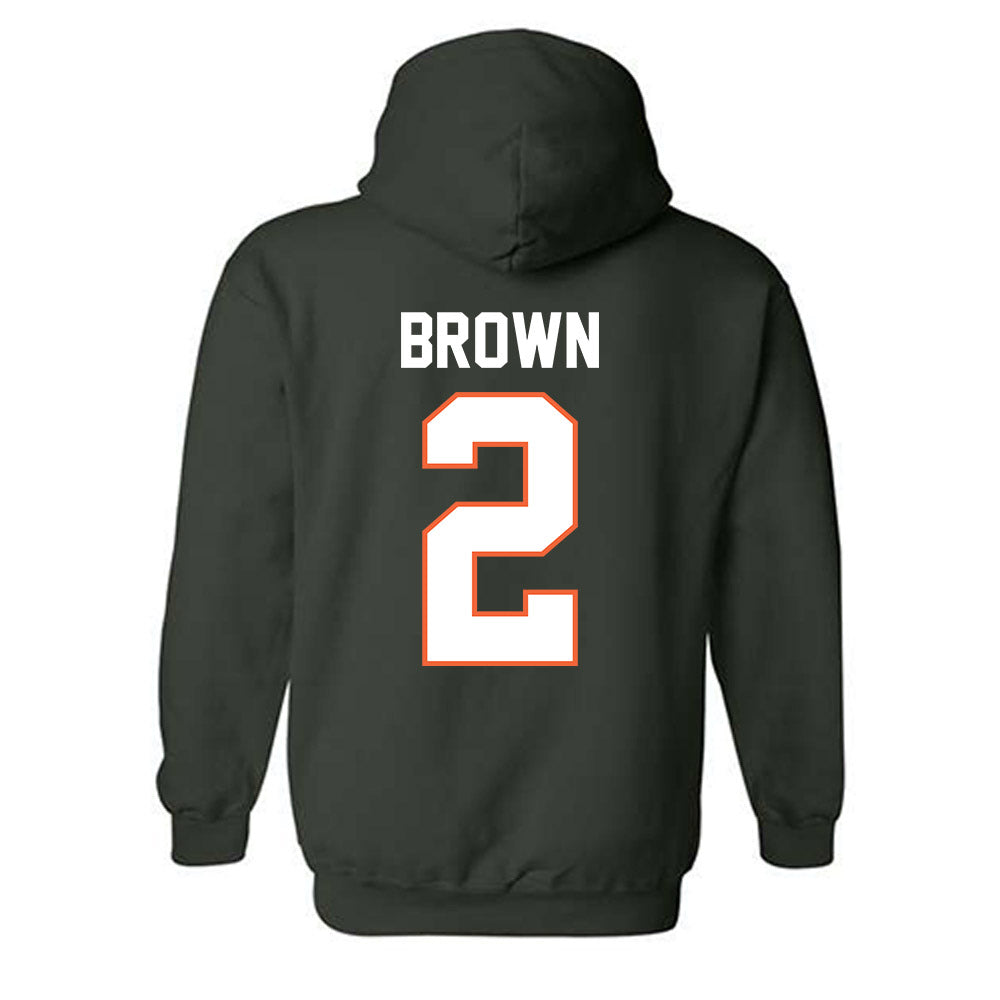 Miami - NCAA Football : Damari Brown - Classic Shersey Hooded Sweatshirt-1