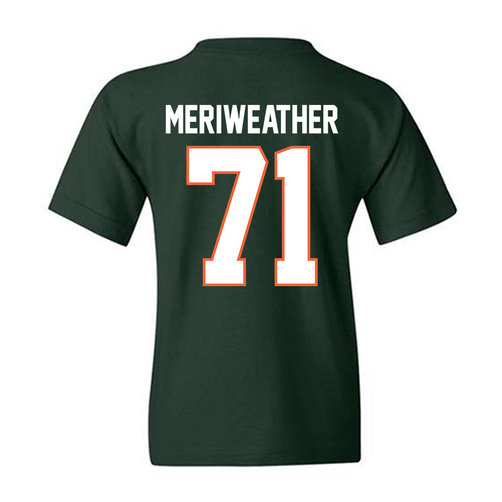 Miami - NCAA Football : Jamal Meriweather - Classic Shersey Youth T-Shirt-1