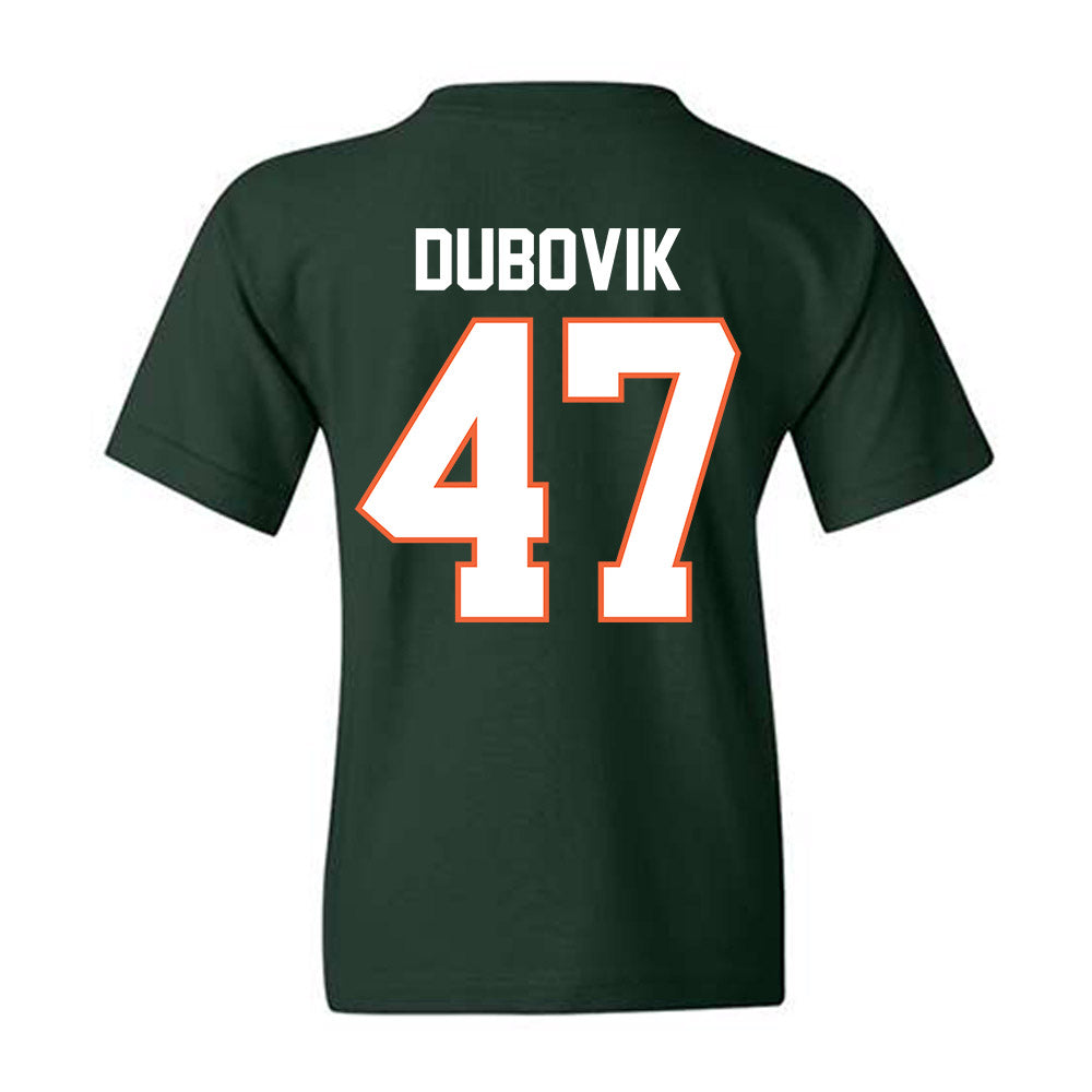 Miami - NCAA Baseball : Dylan Dubovik - Classic Shersey Youth T-Shirt-1