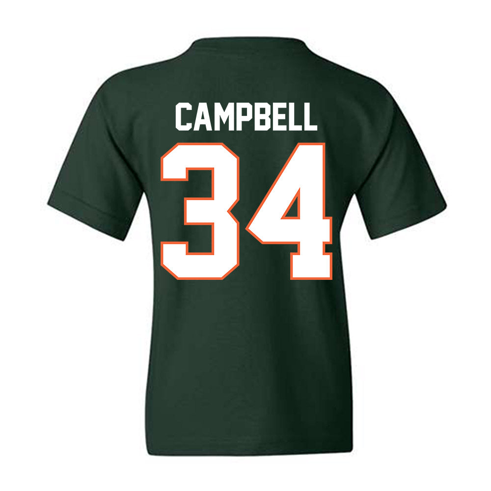 Miami - NCAA Football : Jordan Campbell - Classic Shersey Youth T-Shirt-1