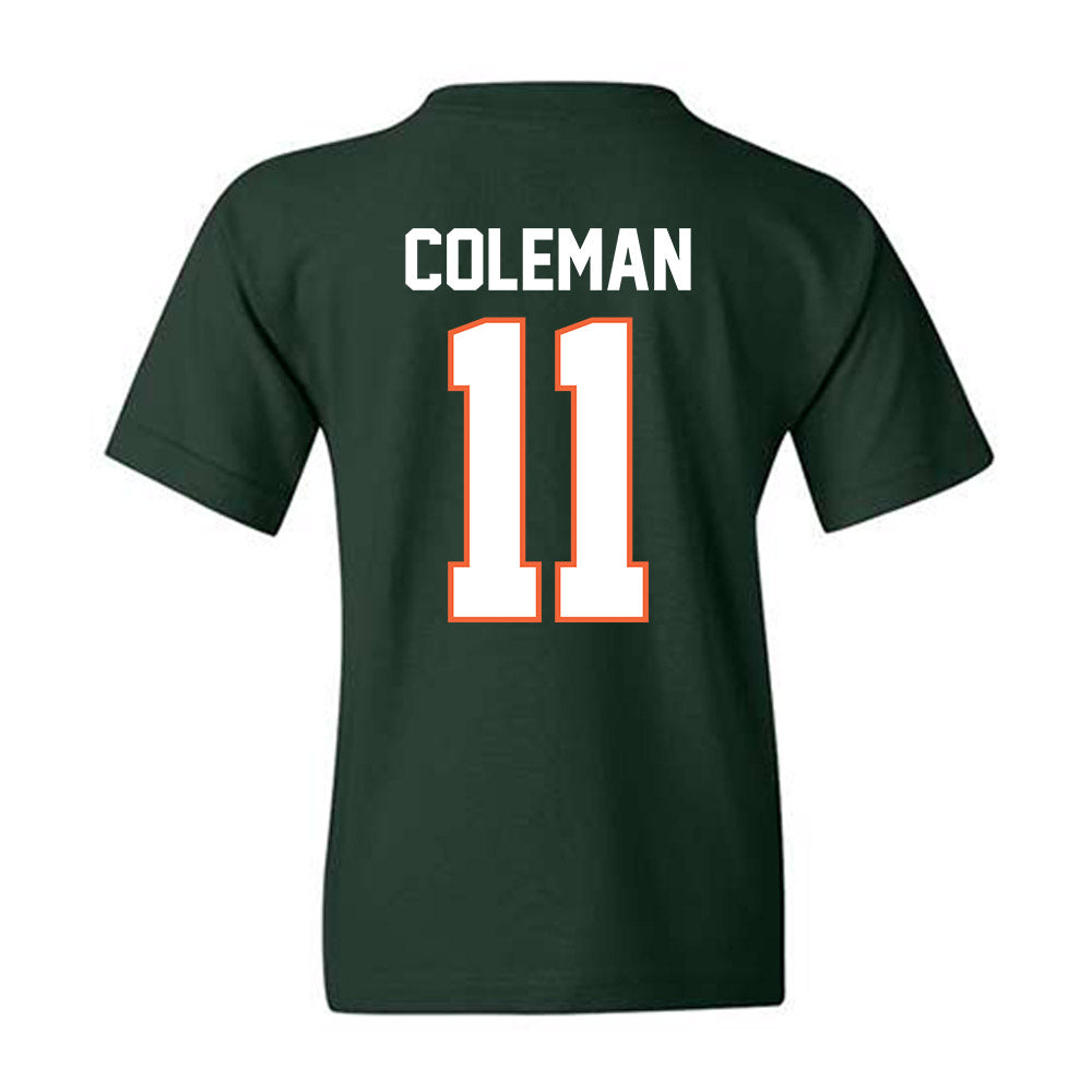 Miami - NCAA Football : Dereon Coleman - Classic Shersey Youth T-Shirt-1