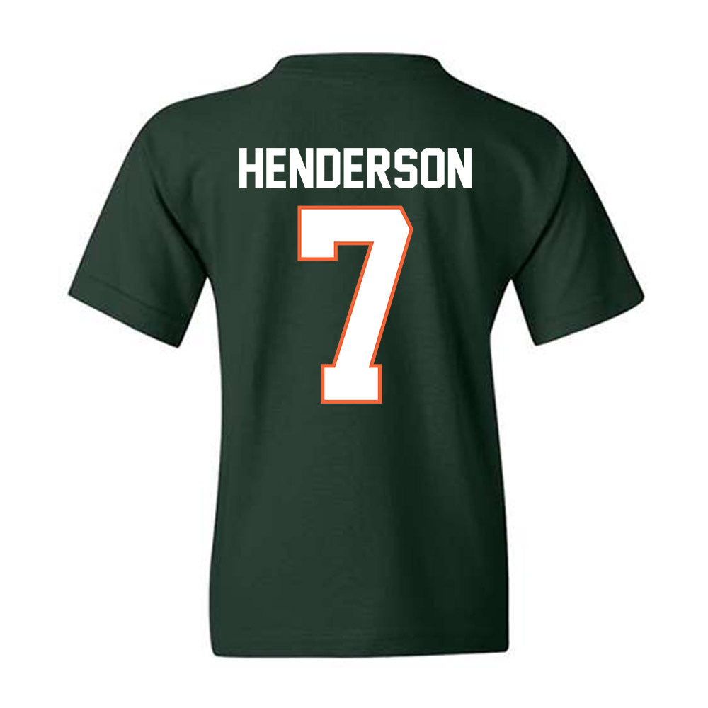 Miami - NCAA Men's Basketball : Shelton Henderson - Classic Shersey Youth T-Shirt-1