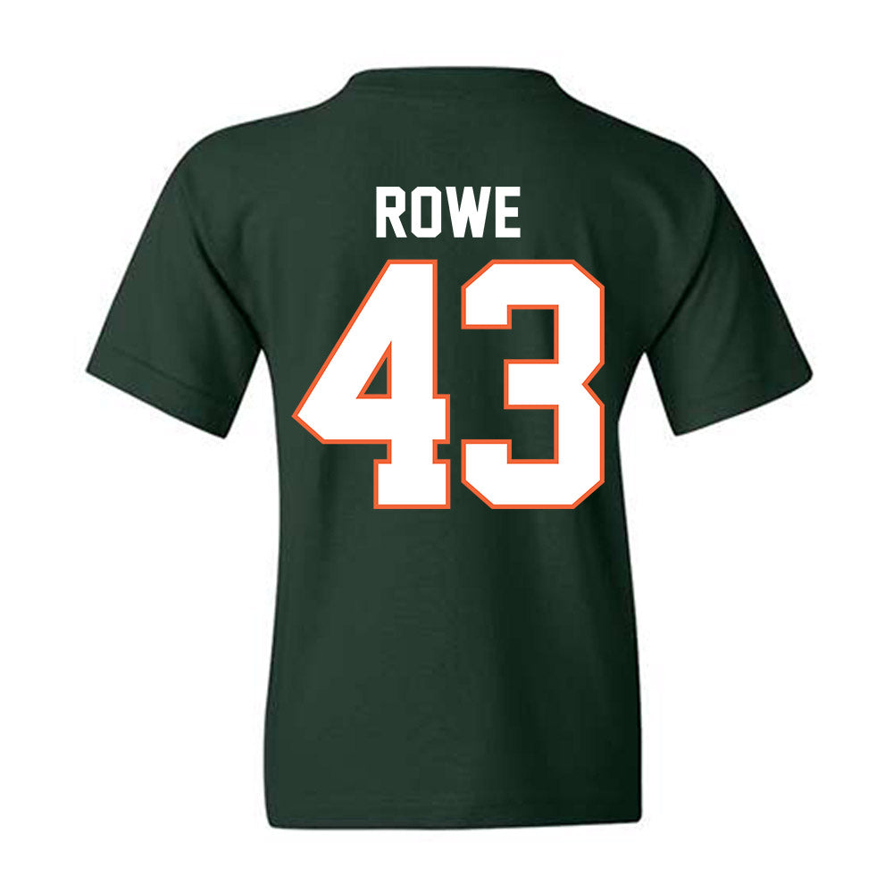 Miami - NCAA Football : Tyler Rowe - Classic Shersey Youth T-Shirt-1