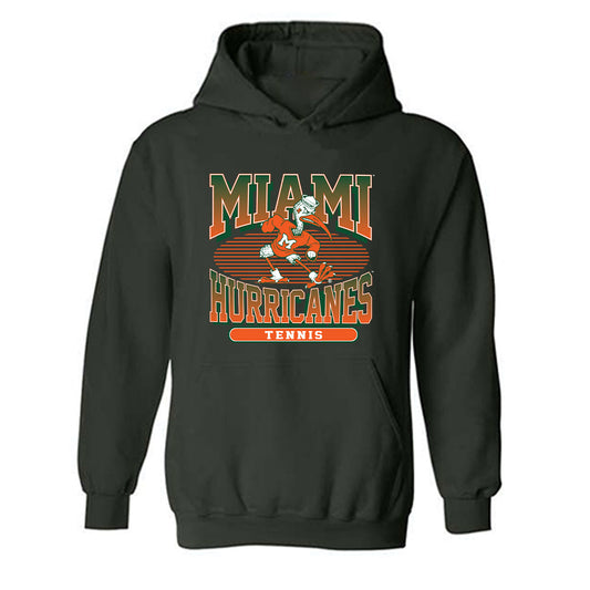 Miami - NCAA Women's Tennis : Qavia Lopez - Classic Shersey Hooded Sweatshirt-0