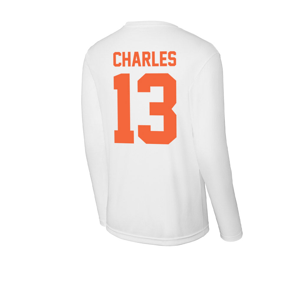 Miami - NCAA Football : Asharri Charles - Classic Shersey Activewear Long Sleeve T-Shirt-1