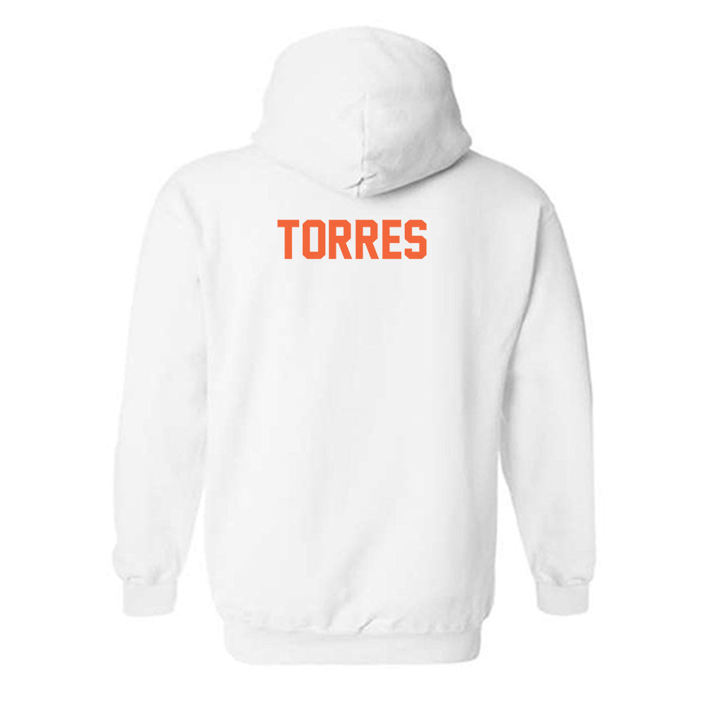 Miami - NCAA Men's Track & Field : Evan Torres - Classic Shersey Hooded Sweatshirt-1