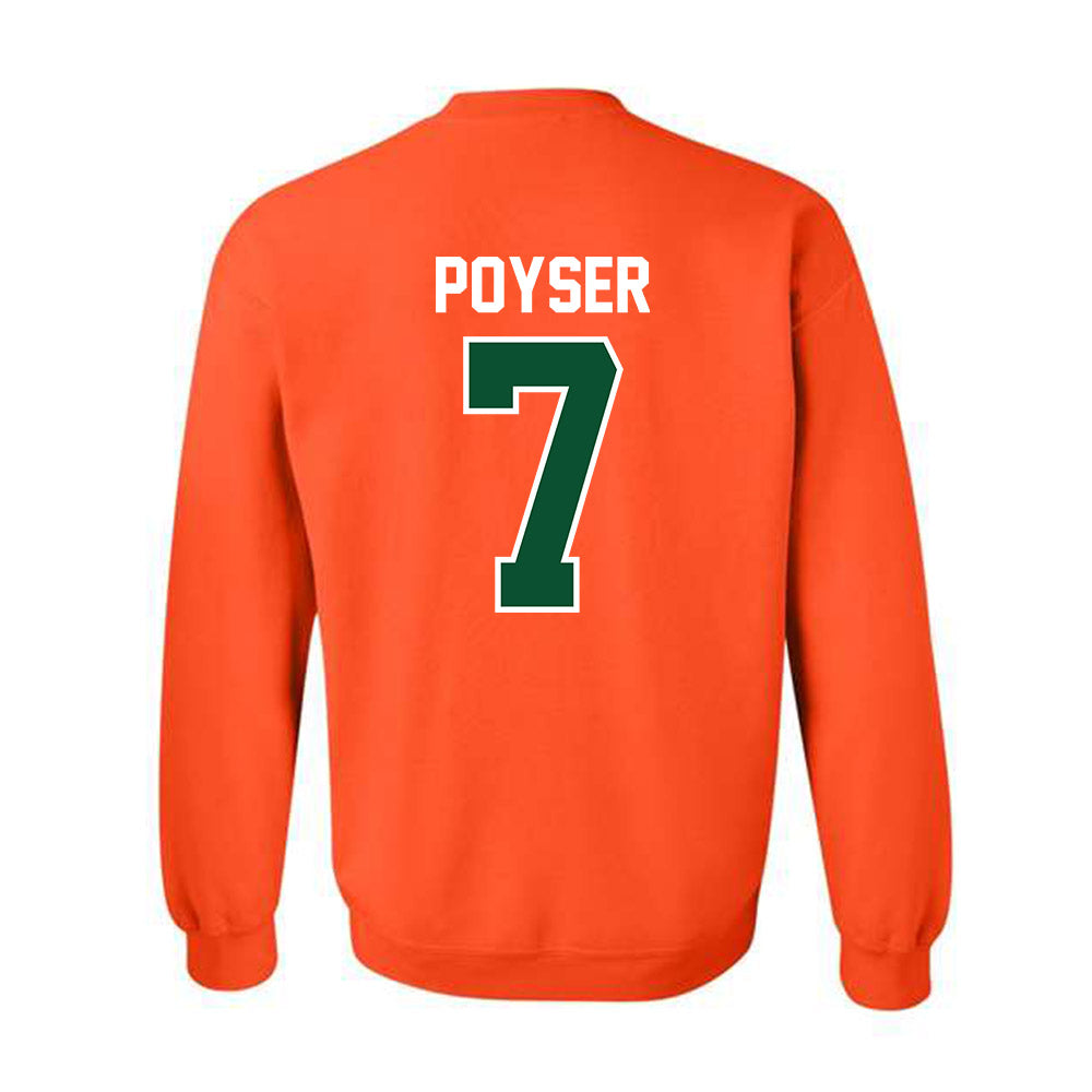 Miami - NCAA Football : Zechariah Poyser - Classic Shersey Crewneck Sweatshirt-1