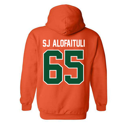 Miami - NCAA Football : Seuseu "SJ" Alofaituli - Classic Shersey Hooded Sweatshirt-1