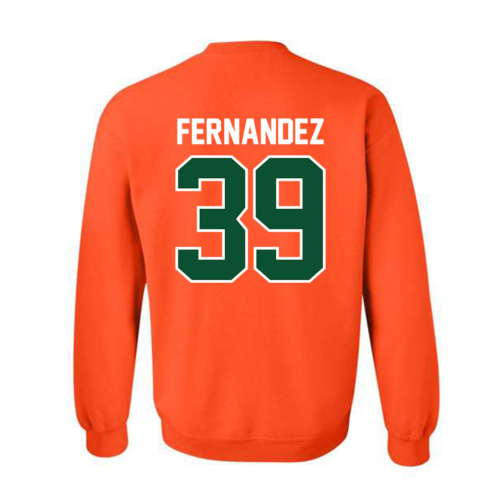 Miami - NCAA Baseball : Michael Fernandez - Classic Shersey Crewneck Sweatshirt-1