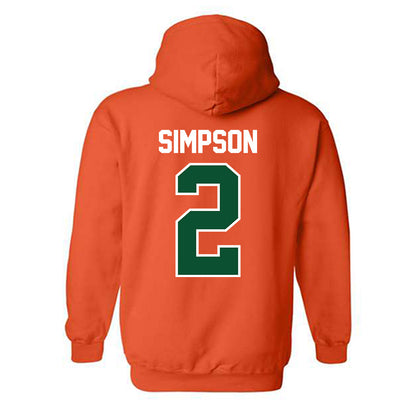 Miami - NCAA Women's Soccer : Emilie Simpson - Classic Shersey Hooded Sweatshirt-1