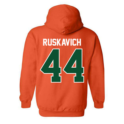 Miami - NCAA Football : Owen Ruskavich - Classic Shersey Hooded Sweatshirt-1