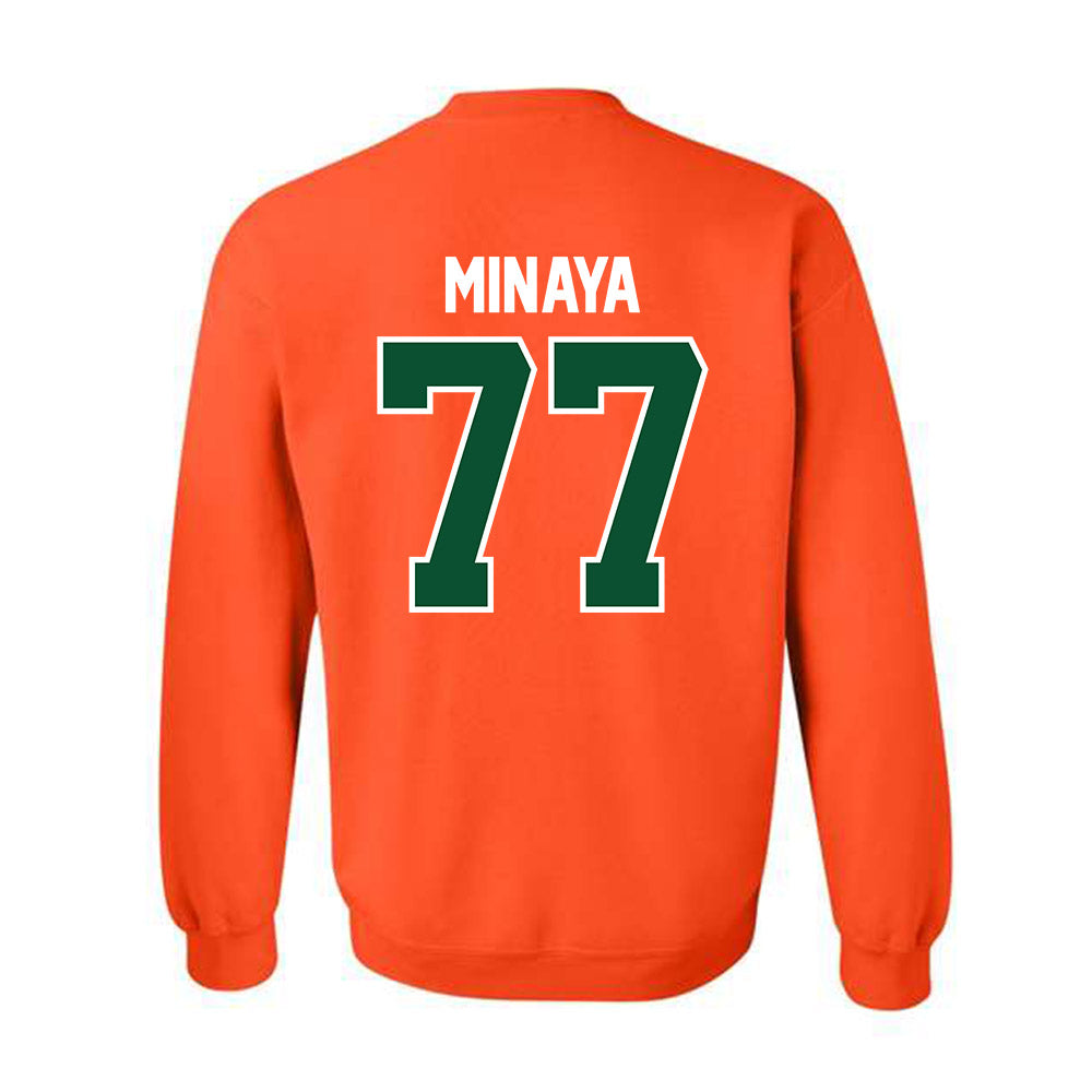 Miami - NCAA Football : Juan Minaya - Classic Shersey Crewneck Sweatshirt-1