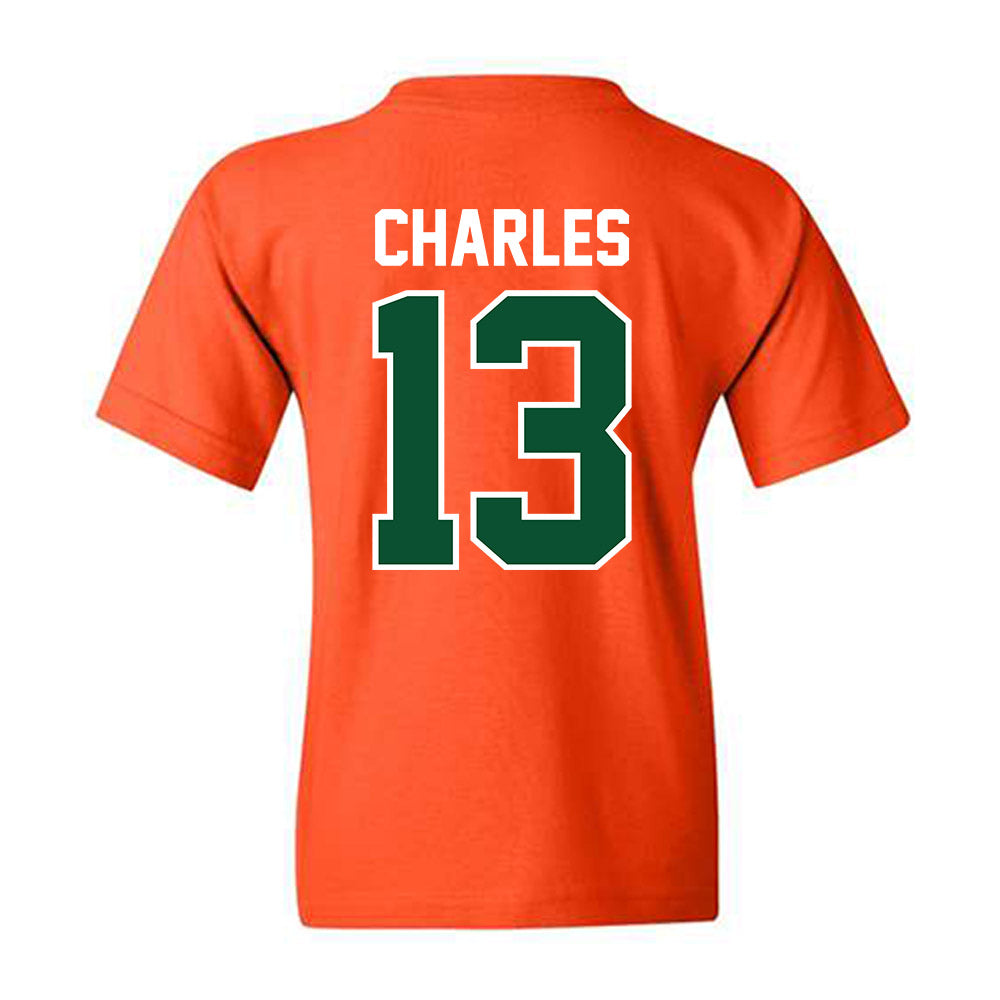 Miami - NCAA Football : Asharri Charles - Classic Shersey Youth T-Shirt-1
