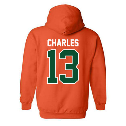 Miami - NCAA Football : Asharri Charles - Classic Shersey Hooded Sweatshirt-1