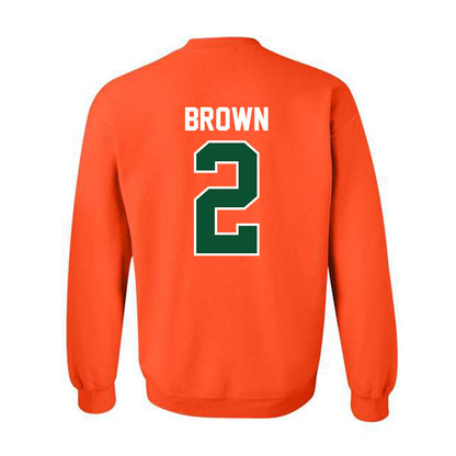 Miami - NCAA Football : Damari Brown - Classic Shersey Crewneck Sweatshirt-1