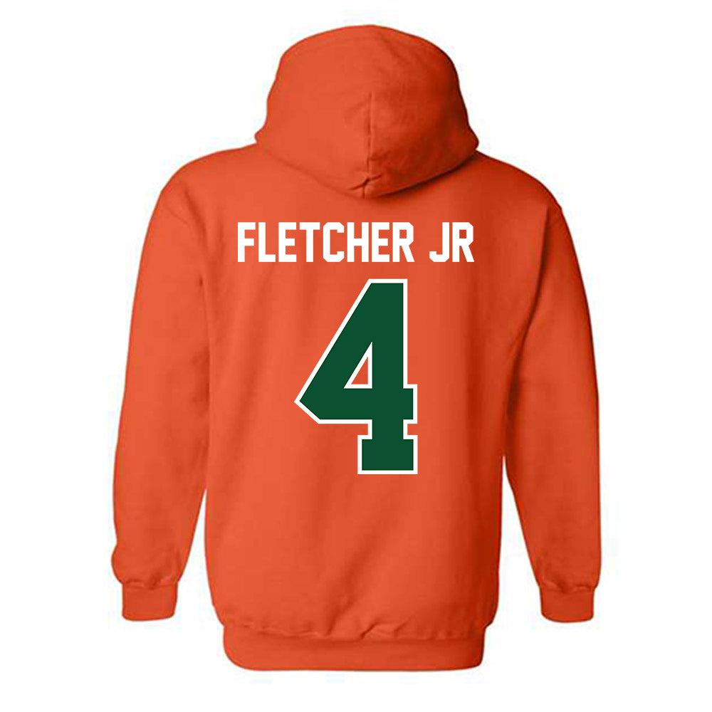 Miami - NCAA Football : Mark Fletcher Jr - Classic Shersey Hooded Sweatshirt-1