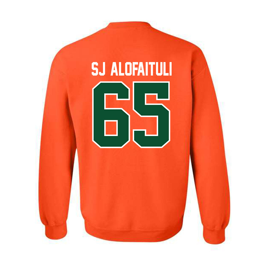 Miami - NCAA Football : Seuseu "SJ" Alofaituli - Classic Shersey Crewneck Sweatshirt-1