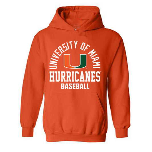 Miami - NCAA Baseball : Mason Greenhouse - Classic Shersey Hooded Sweatshirt-0