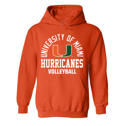 Miami - NCAA Women's Volleyball : Olivia Durst - Classic Shersey Hooded Sweatshirt-0