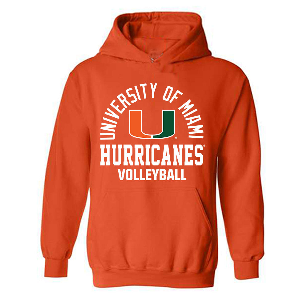 Miami - NCAA Women's Volleyball : Simone Baskin - Classic Shersey Hooded Sweatshirt-0