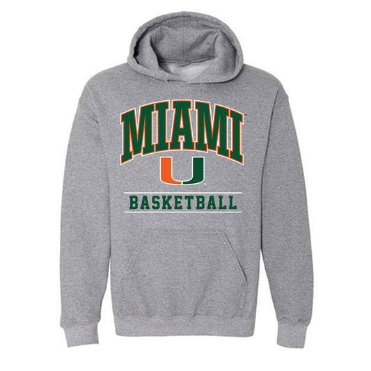 Miami - NCAA Men's Basketball : Ernest Udeh Jr. - Classic Shersey Hooded Sweatshirt-0