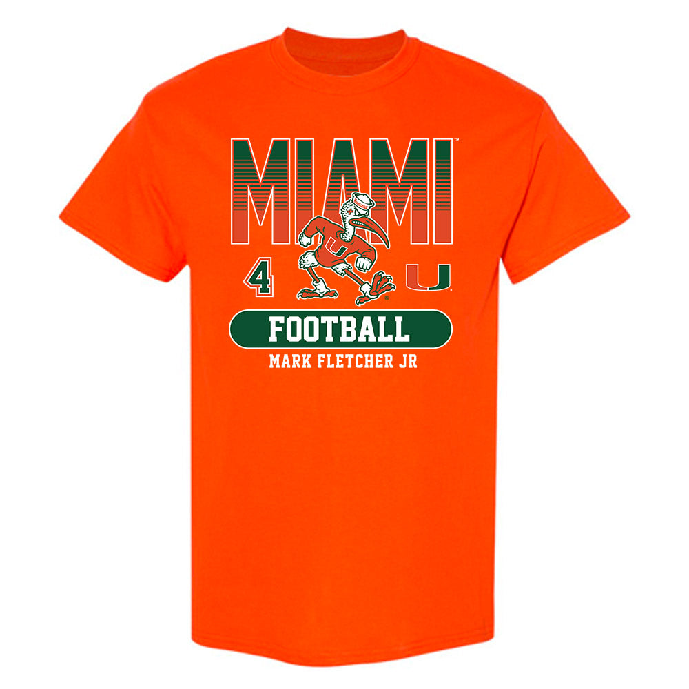 Miami - NCAA Football : Mark Fletcher Jr - Classic Fashion Shersey T-Shirt-0