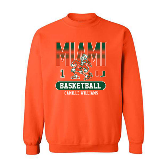 Miami - NCAA Women's Basketball : Camille Williams - Classic Fashion Shersey Crewneck Sweatshirt-0