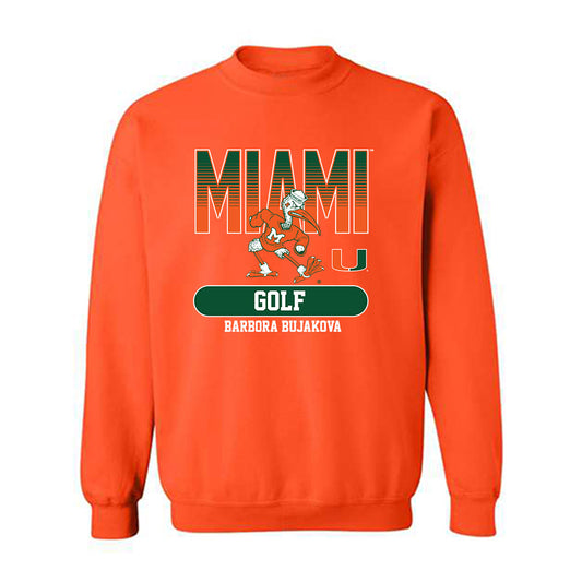Miami - NCAA Women's Golf : Barbora Bujakova - Classic Fashion Shersey Crewneck Sweatshirt-0
