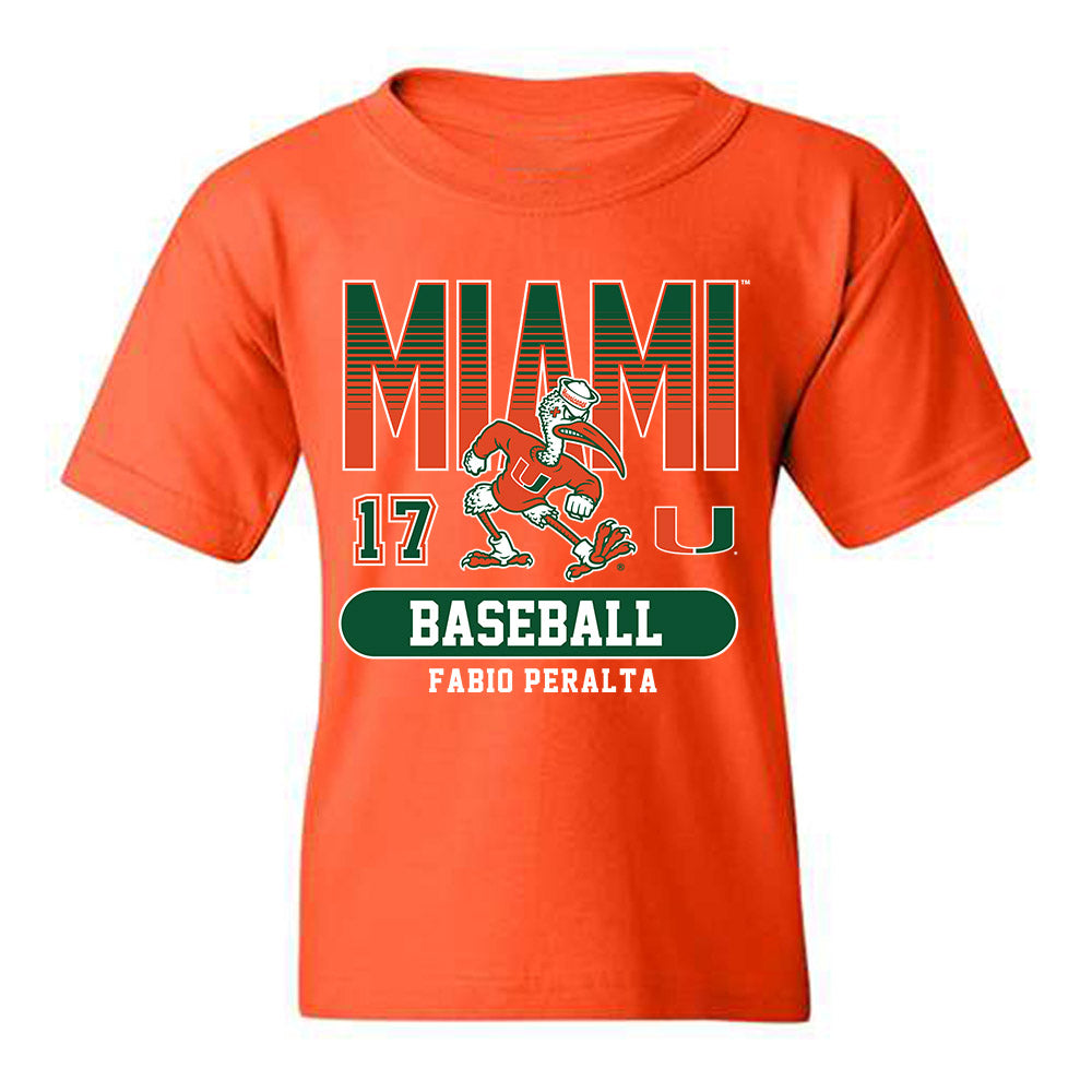 Miami - NCAA Baseball : Fabio Peralta - Classic Fashion Shersey Youth T-Shirt-0
