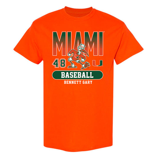 Miami - NCAA Baseball : Bennett Gary - Classic Fashion Shersey T-Shirt-0