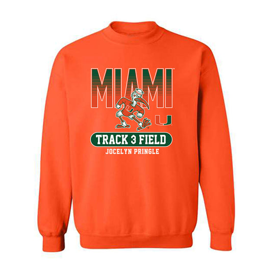 Miami - NCAA Women's Track & Field : Jocelyn Pringle - Classic Fashion Shersey Crewneck Sweatshirt-0
