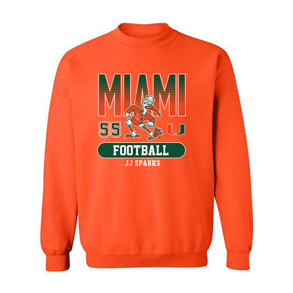 Miami - NCAA Football : JJ Sparks - Classic Fashion Shersey Crewneck Sweatshirt-0