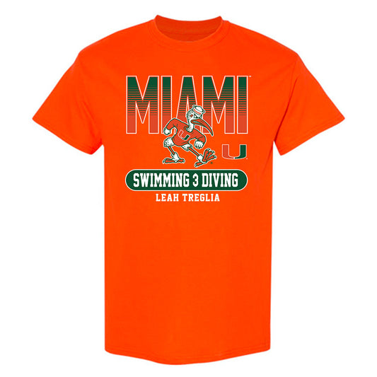 Miami - NCAA Women's Swimming & Diving : Leah Treglia - Classic Fashion Shersey T-Shirt-0