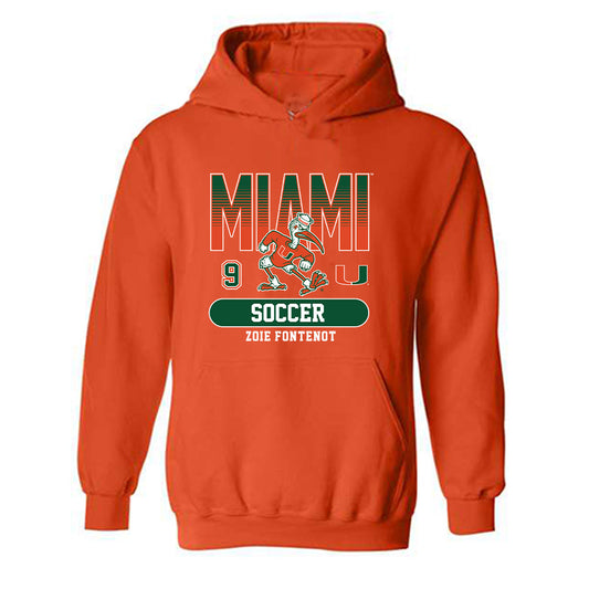 Miami - NCAA Women's Soccer : Zoie Fontenot - Classic Fashion Shersey Hooded Sweatshirt-0