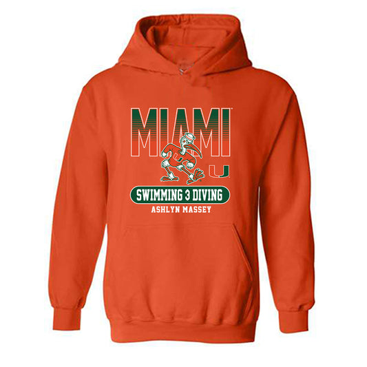 Miami - NCAA Women's Swimming & Diving : Ashlyn Massey - Classic Fashion Shersey Hooded Sweatshirt-0