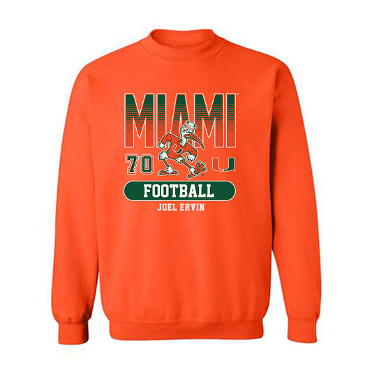 Miami - NCAA Football : Joel Ervin - Classic Fashion Shersey Crewneck Sweatshirt-0