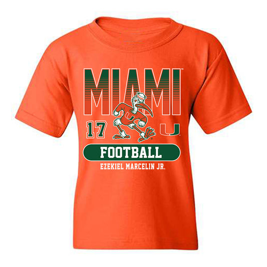 Miami - NCAA Football : Ezekiel Marcelin Jr. - Classic Fashion Shersey Youth T-Shirt-0