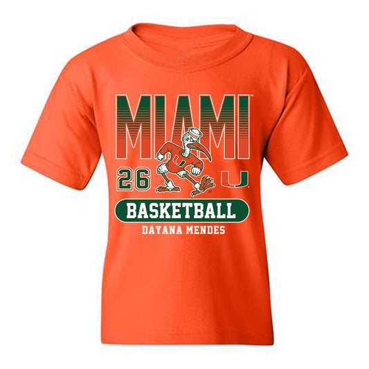 Miami - NCAA Women's Basketball : Dayana Mendes - Classic Fashion Shersey Youth T-Shirt-0