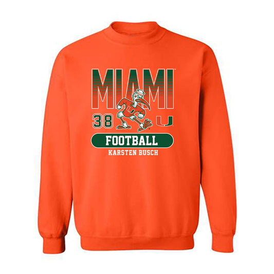 Miami - NCAA Football : Karsten Busch - Classic Fashion Shersey Crewneck Sweatshirt-0