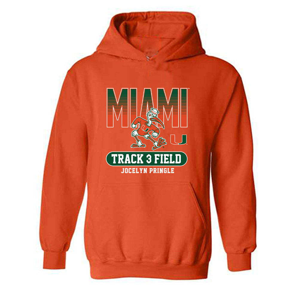 Miami - NCAA Women's Track & Field : Jocelyn Pringle - Classic Fashion Shersey Hooded Sweatshirt-0