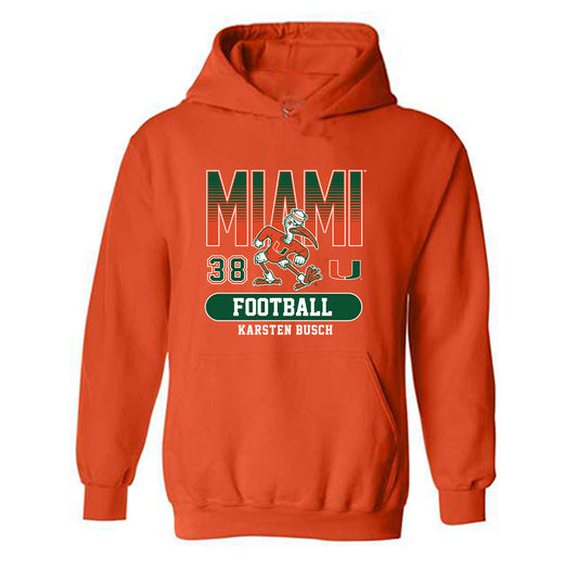 Miami - NCAA Football : Karsten Busch - Classic Fashion Shersey Hooded Sweatshirt-0