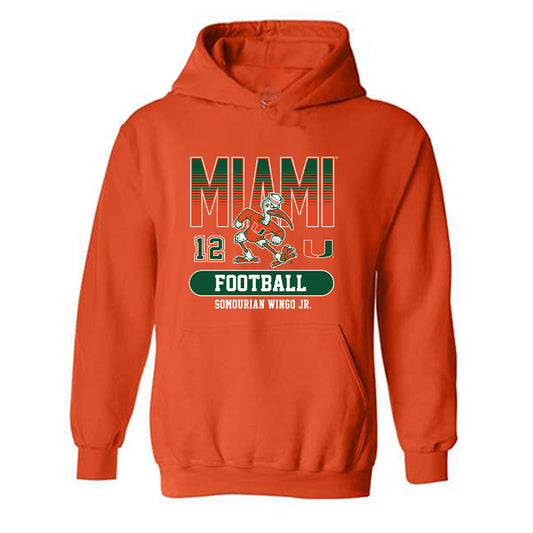 Miami - NCAA Football : Somourian Wingo Jr. - Classic Fashion Shersey Hooded Sweatshirt-0