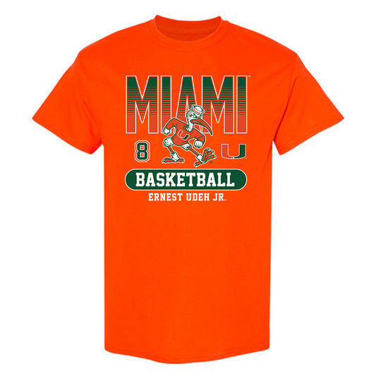 Miami - NCAA Men's Basketball : Ernest Udeh Jr. - Classic Fashion Shersey T-Shirt-0