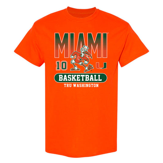 Miami - NCAA Men's Basketball : Tru Washington - Classic Fashion Shersey T-Shirt-0