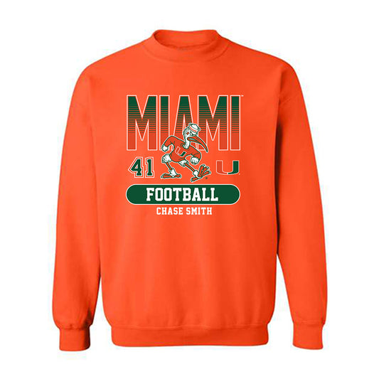Miami - NCAA Football : Chase Smith - Classic Fashion Shersey Crewneck Sweatshirt-0