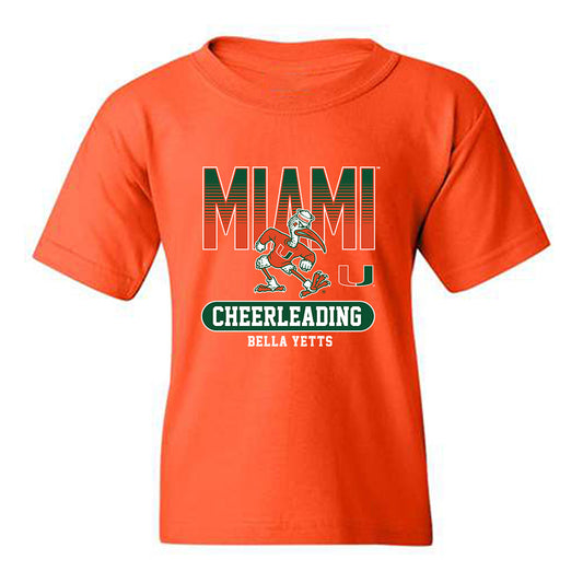 Miami - NCAA Cheerleading : Bella Yetts - Classic Fashion Shersey Youth T-Shirt-0
