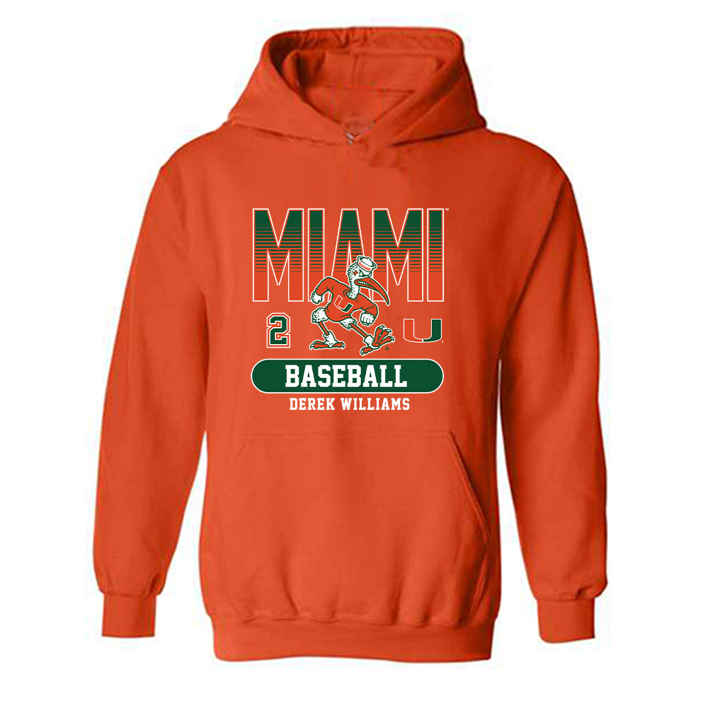 Miami - NCAA Baseball : Derek Williams - Classic Fashion Shersey Hooded Sweatshirt-0